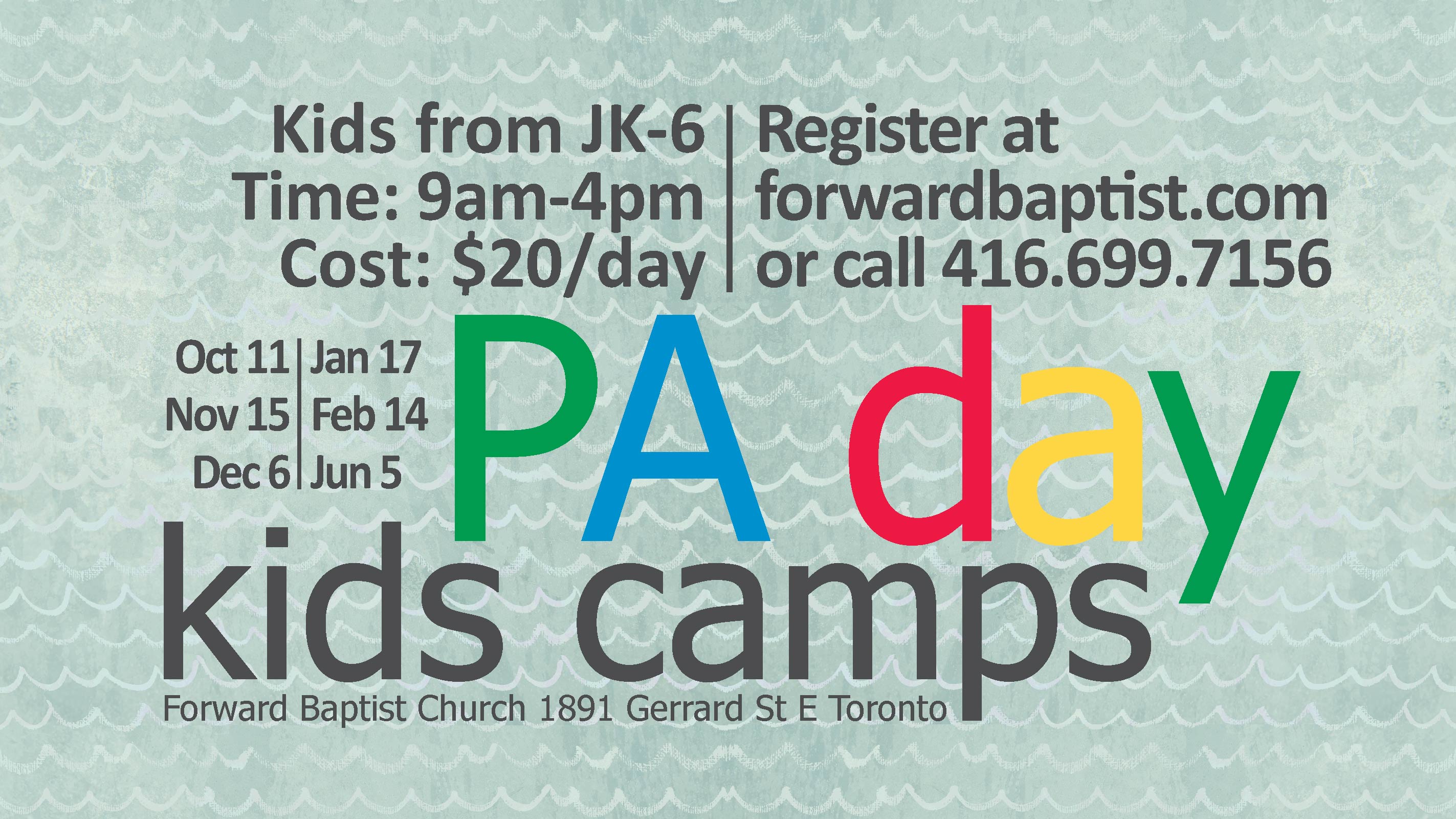 PA Day Camp Info